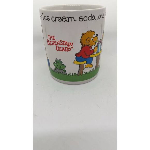 1987 Princess House The Berenstain Bears Mug Cup Picnic Ice Cream Soda Milk Soup - Picture 2 of 6